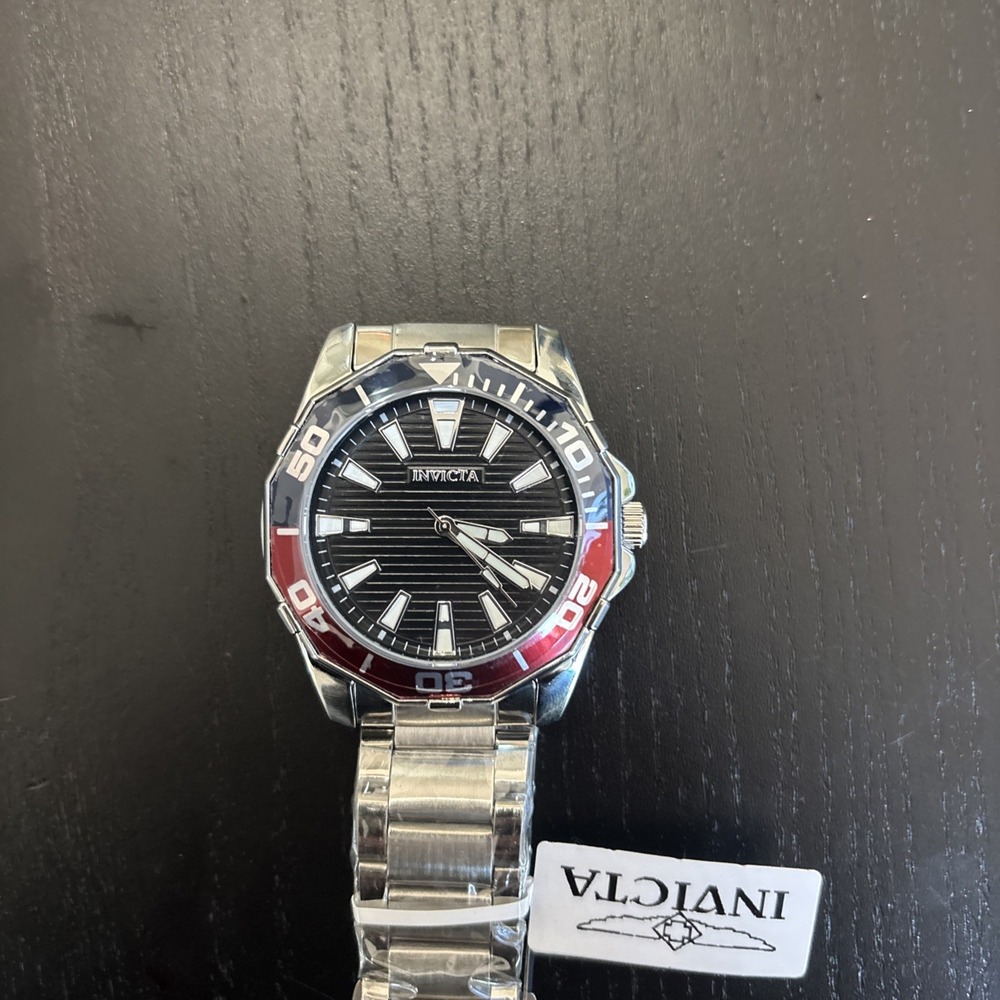 Invicta Pro Diver 21665 Men's 46mm Quartz Watch Red Black Bezel New w/travel box